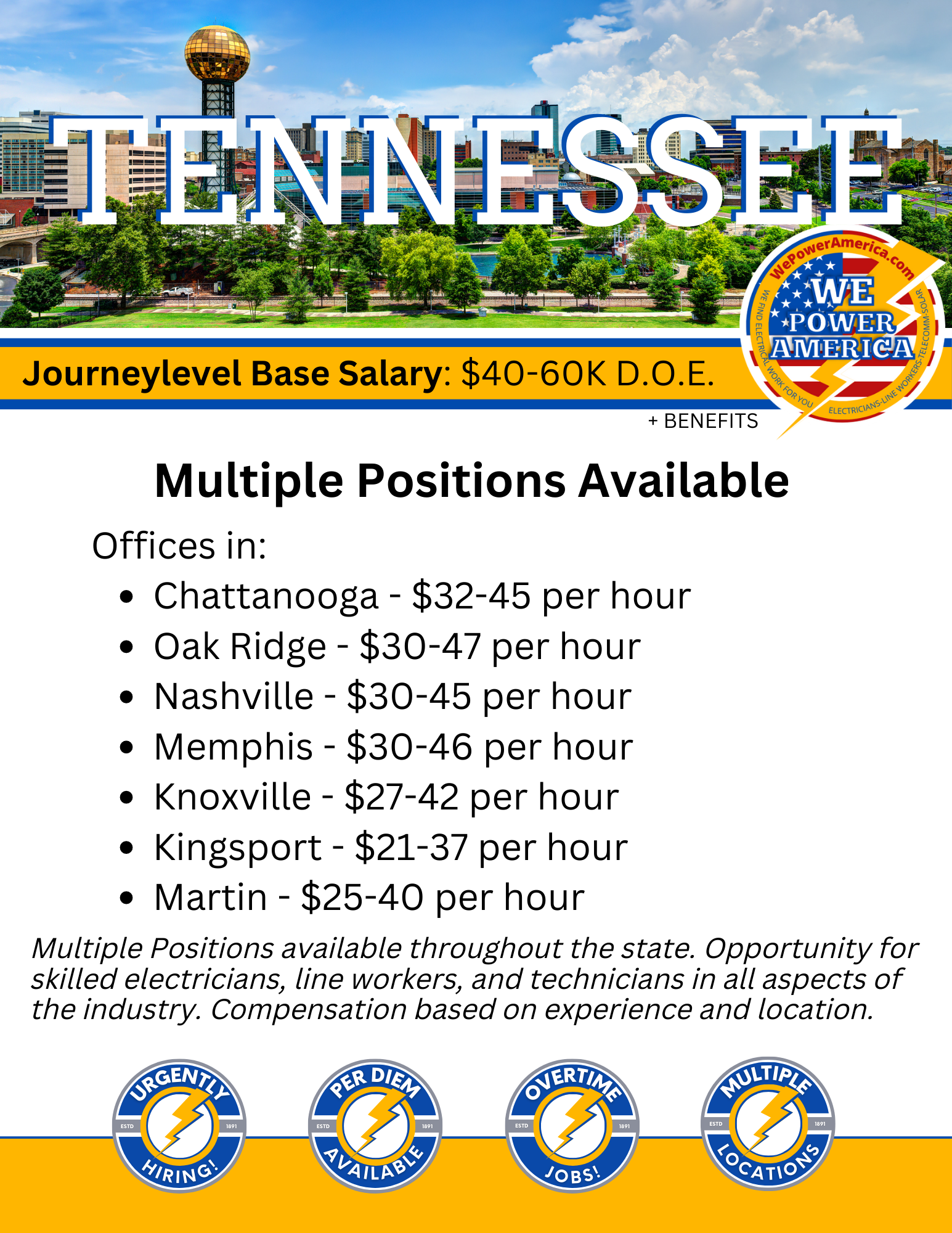 Tennessee Hot Jobs - WE Power America